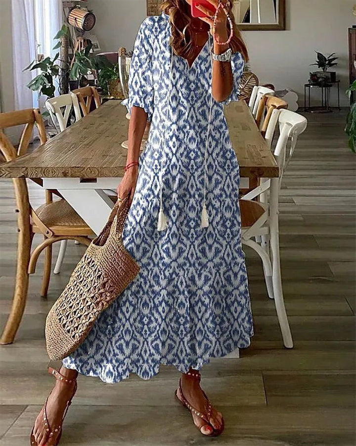 Michaela - Vestido Boho con Cubierta para el Vientre