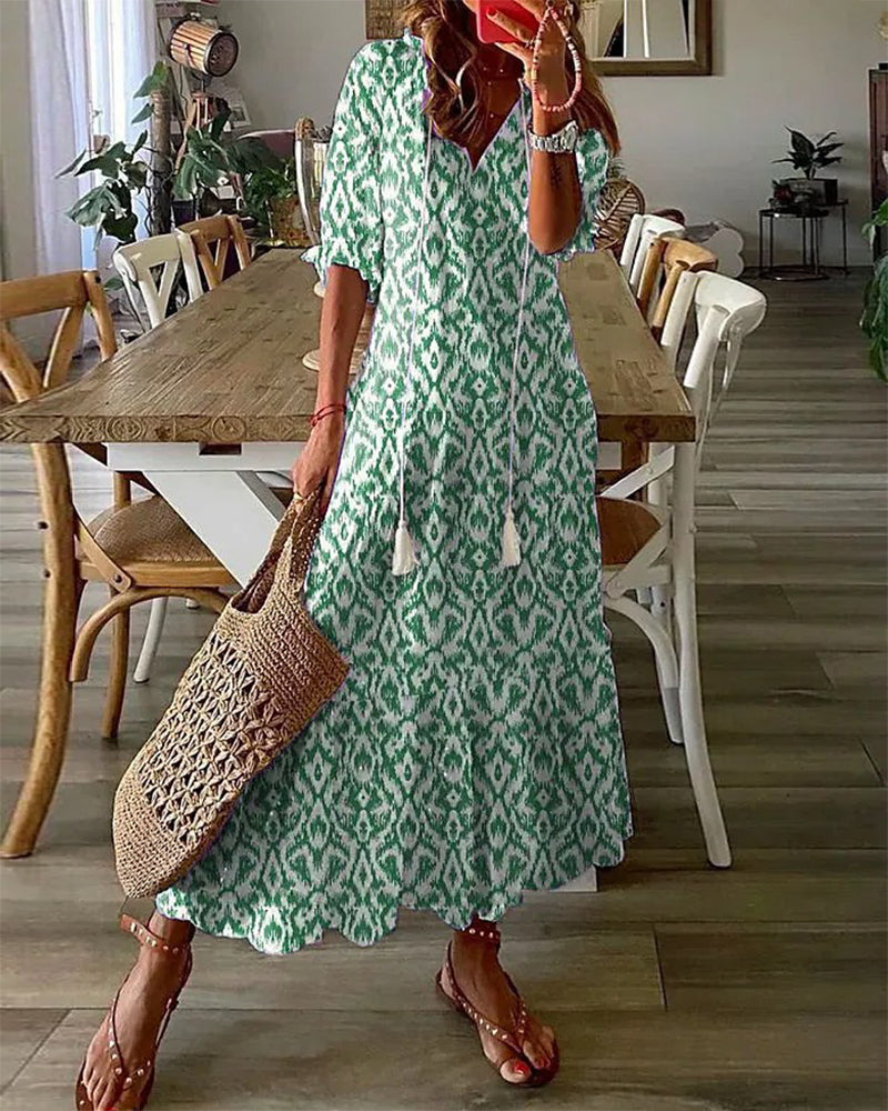 Michaela - Vestido Boho con Cubierta para el Vientre