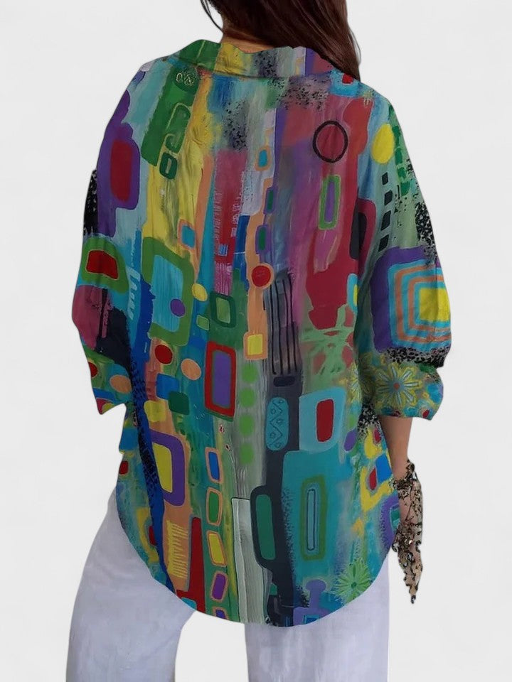 Rose™ | Blusa Elegante con Diseño Geométrico