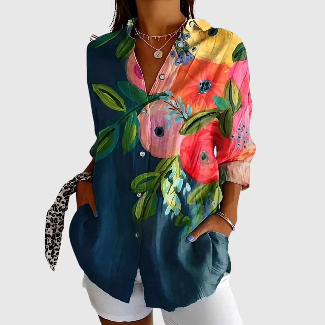 Impresión floral multicolor / 5XL