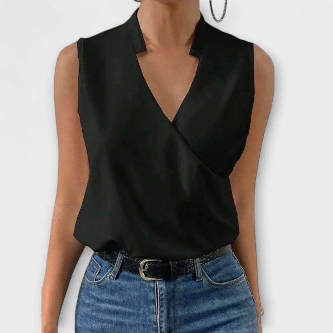 Loretta | Top de cuello en V sofisticado