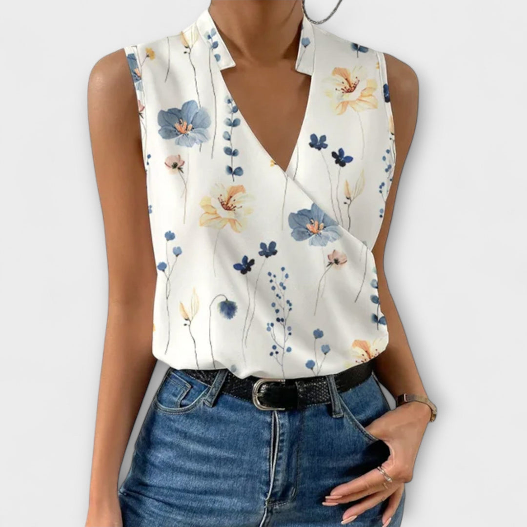 Loretta | Top de cuello en V sofisticado