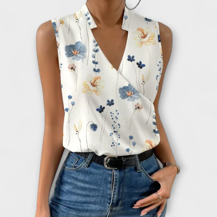 Loretta | Top de cuello en V sofisticado