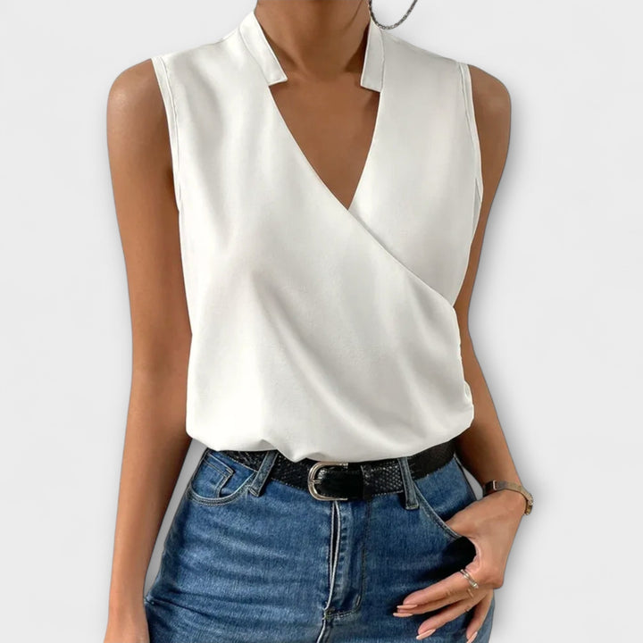 Loretta | Top de cuello en V sofisticado