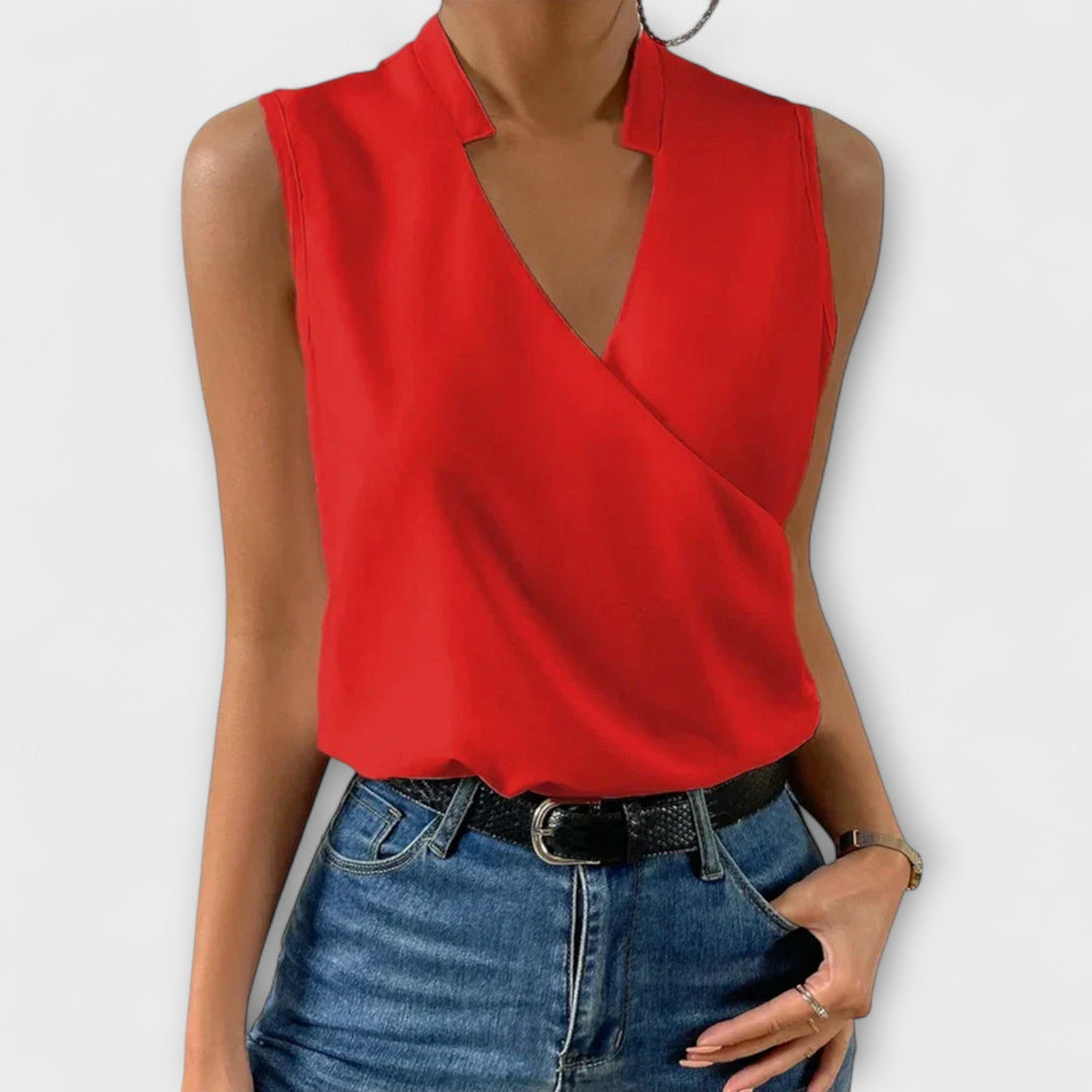 Loretta | Top de cuello en V sofisticado