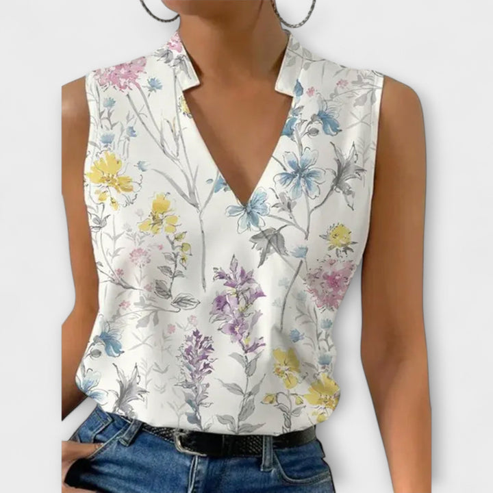 Loretta | Top de cuello en V sofisticado