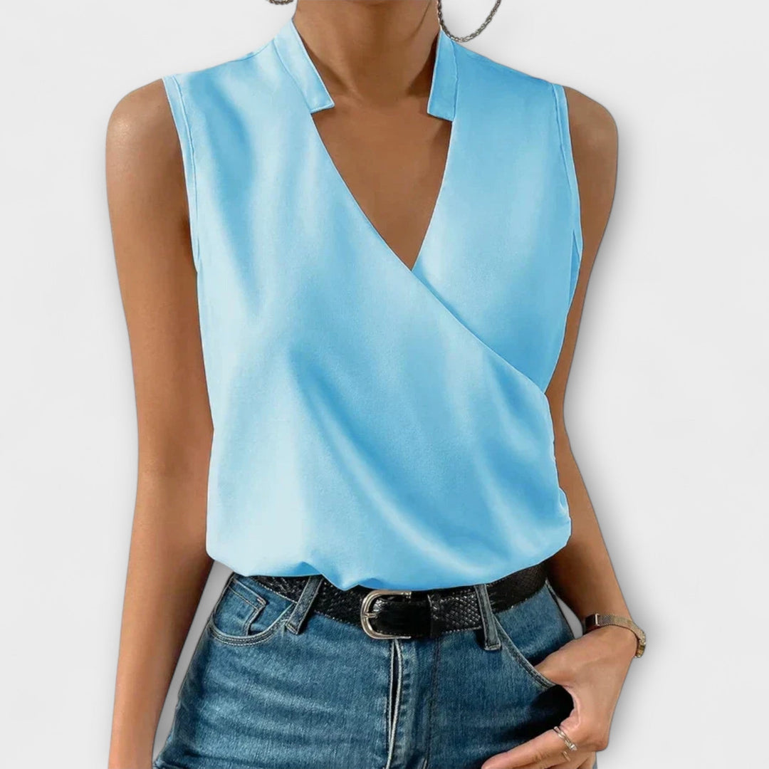 Loretta | Top de cuello en V sofisticado