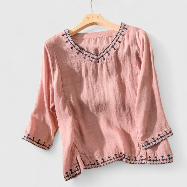 Taysia | Blusa Elegante con Cuello en V