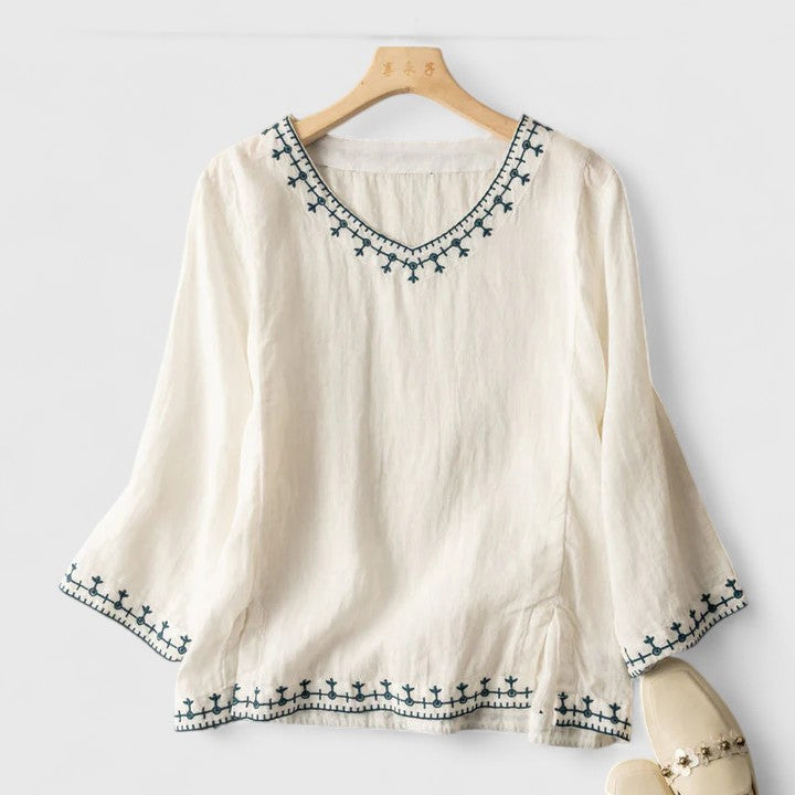 Taysia | Blusa Elegante con Cuello en V