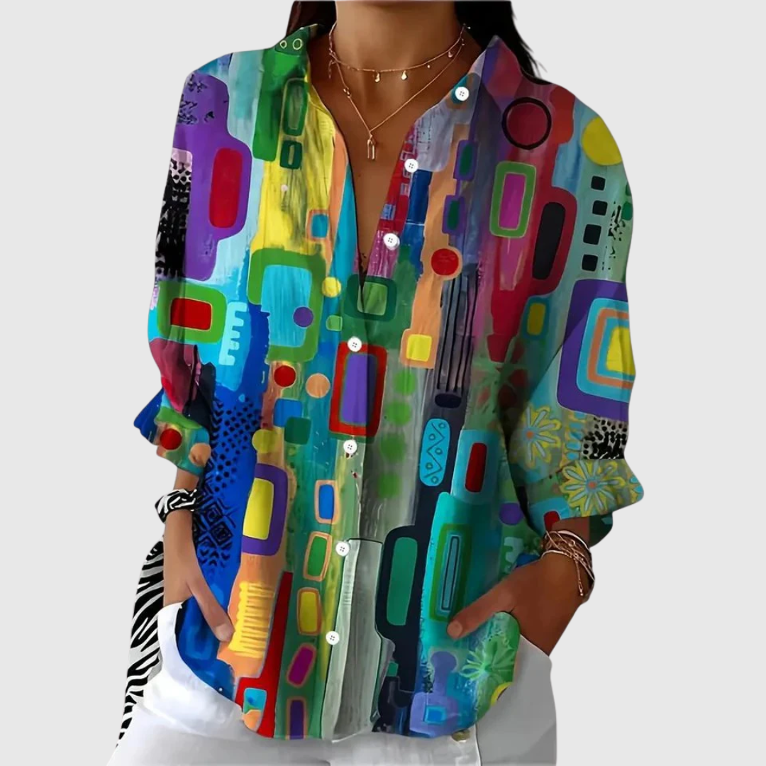 Rose™ | Blusa Elegante con Diseño Geométrico