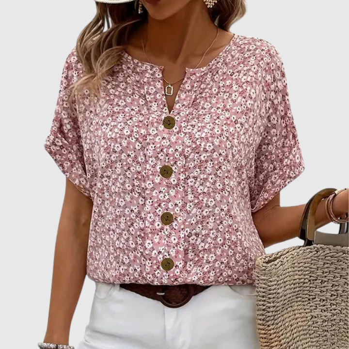 Sabine - Top Floral Elegante de Verano