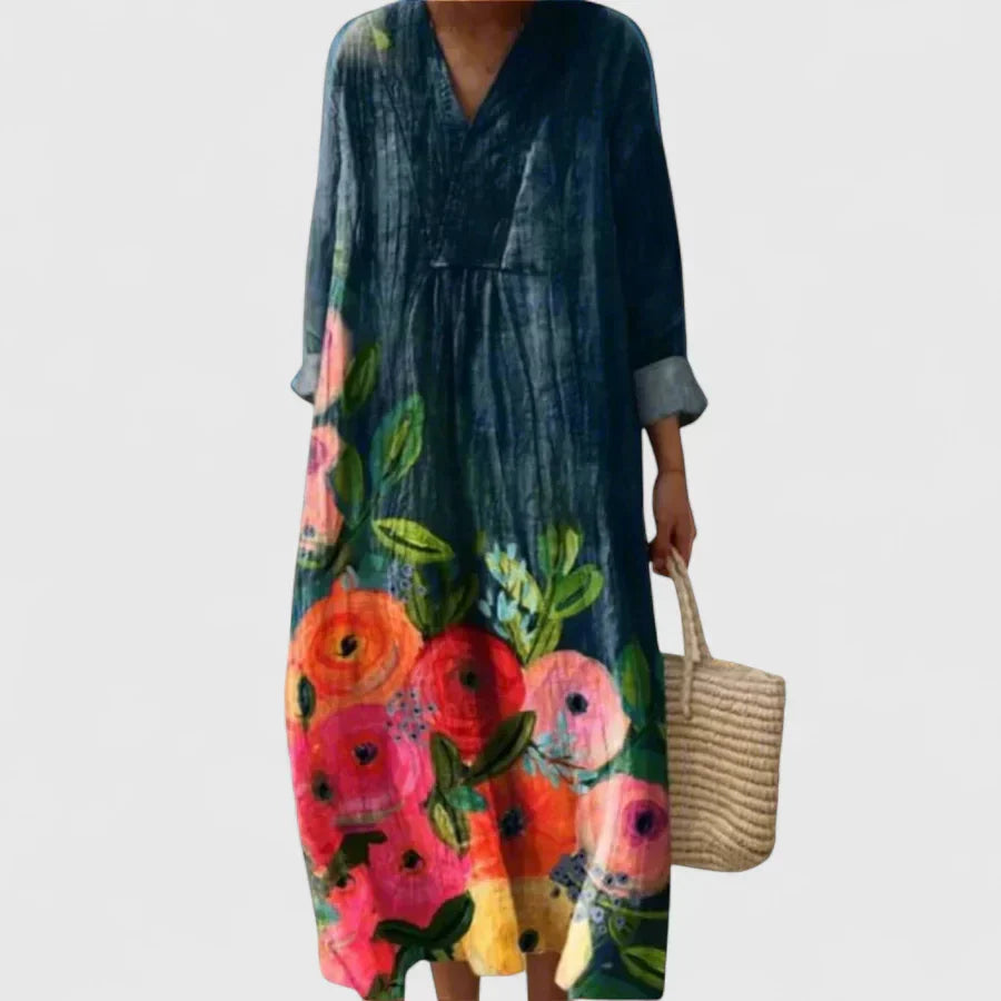Floral Azul Océano / 3XL