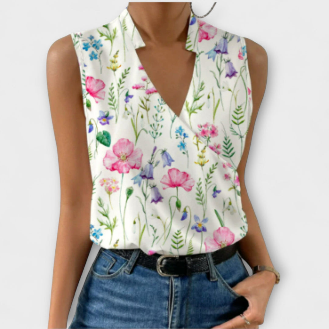 Loretta | Top de cuello en V sofisticado