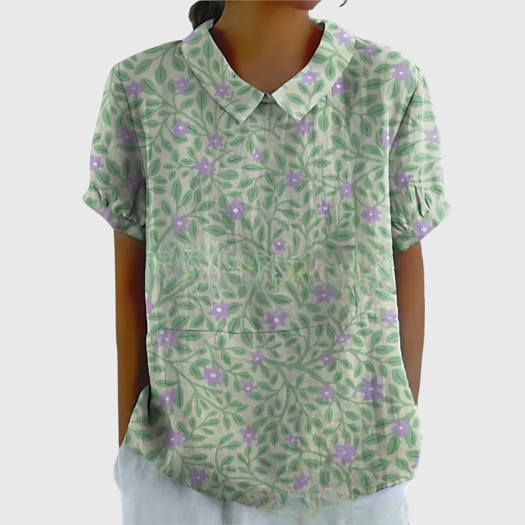 Verde con Estampado Floral / 4XL