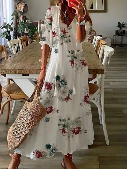 Michaela - Vestido Boho con Cubierta para el Vientre